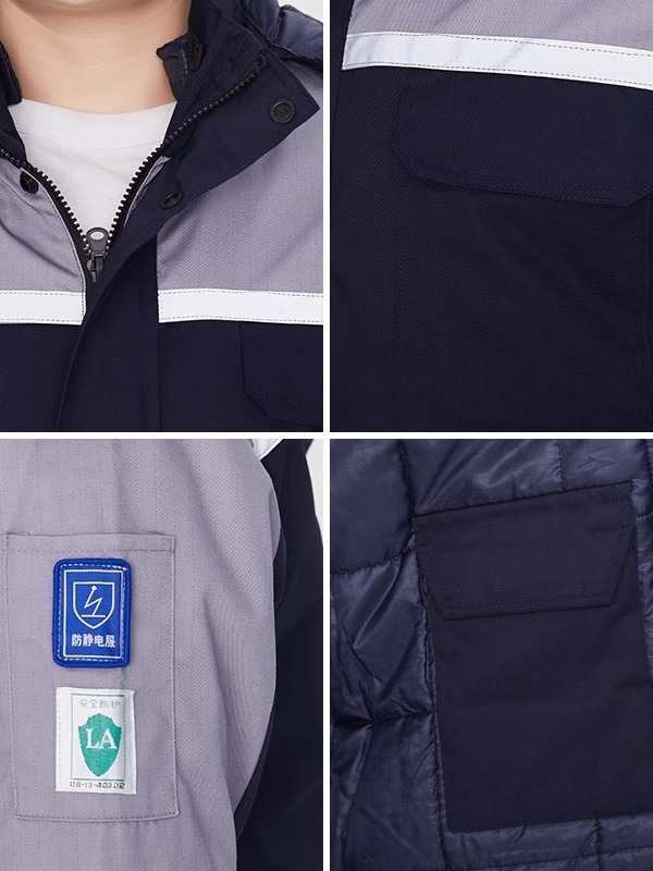 Ropa de trabajo, chaqueta de algodón, invierno, color antiestático, estación de servicio, ropa de algodón caliente, ropa de algodón personalizada