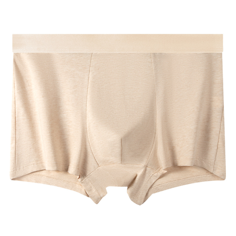 7A grado antibacteriano sin teñido algodón de color de ángulo plano pantalones interiores de hombre respirables mallas de entrepierna media cintura de los jóvenes niños quads