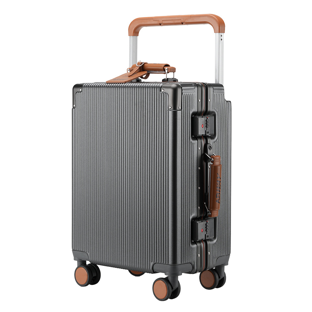 Marco de aluminio caja de tracción ancha caja de embarque rueda universal PC maleta de viaje robusta y duradera maleta de tracción