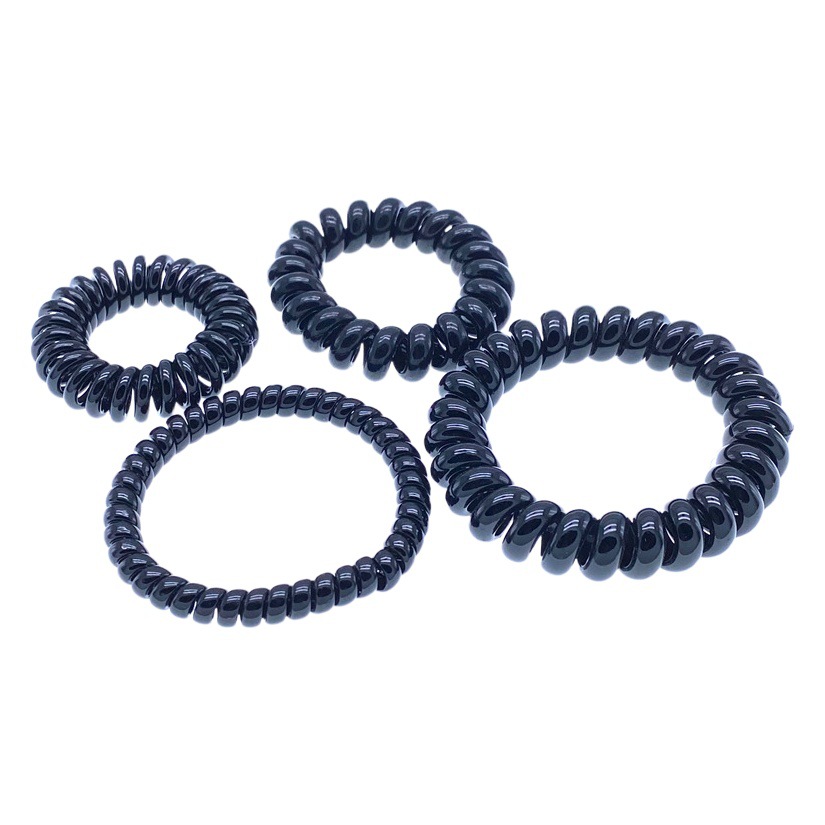 Pulsera grande, mediana y pequeña bobina de teléfono negro banda de pelo banda de goma cabeza cuerda un yuan dos yuanes tienda de accesorios para el cabello accesorios para la cabeza
