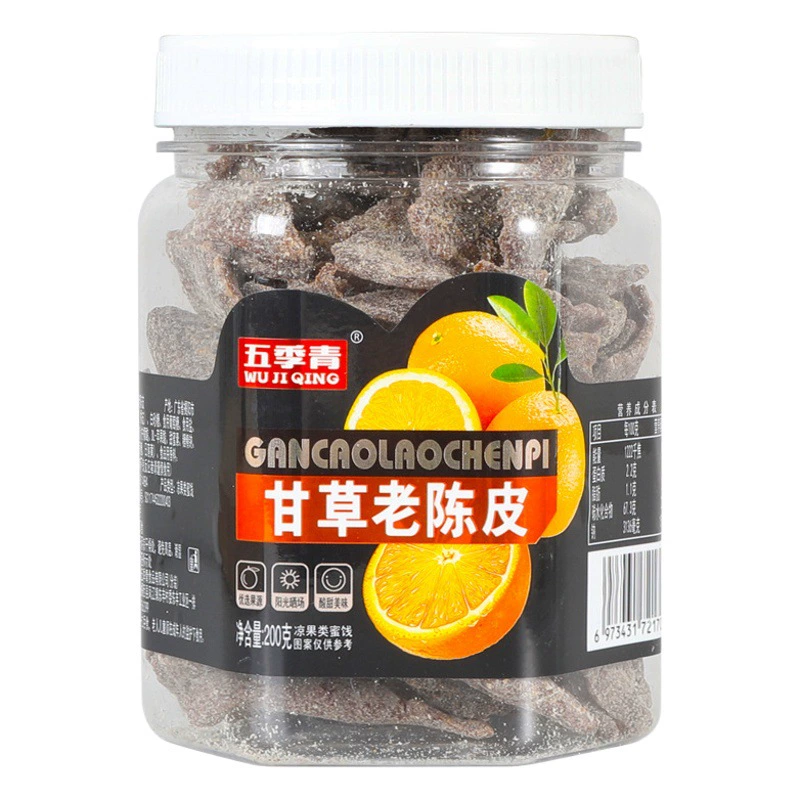 200 г консервированной лакрицы старой кожуры мандарина Chaoshan Specialty Гвоздика мандариновой кожуры, смоченной в воде Мандариновая кожура сушеные мгновенные закуски сушеные апельсиновые корки