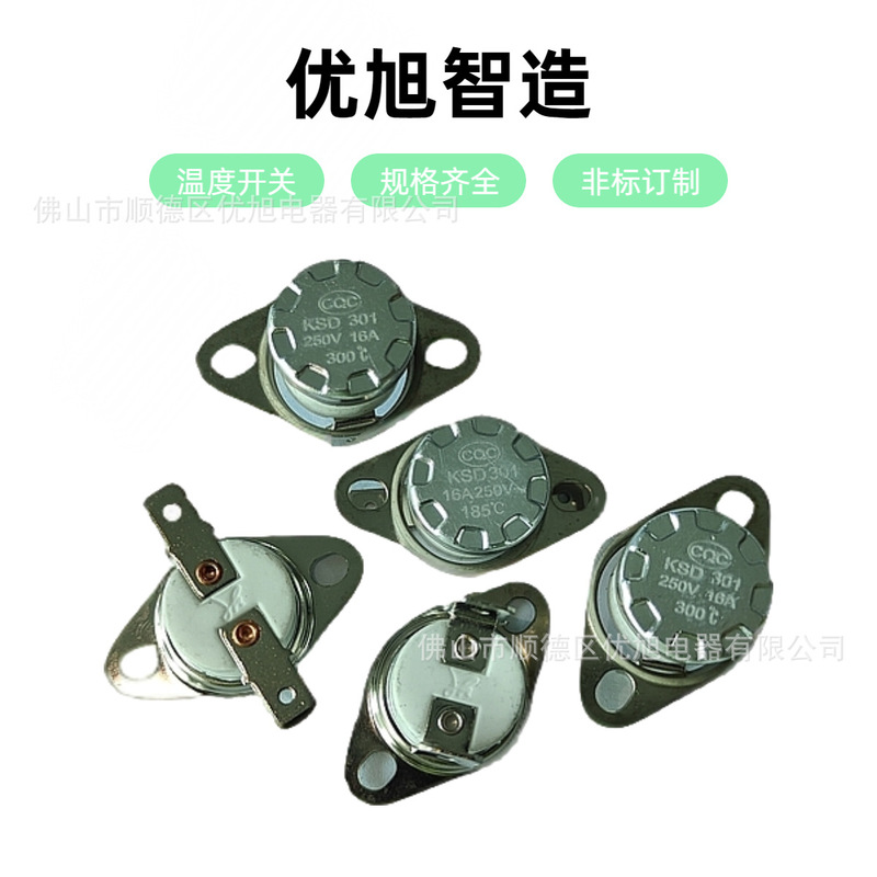 Changzhou Heater 185-Degree Ceramic Anti-Dry Burn Switch 16A Electric Griddle Over-Temperature Protection Ceramic Temperature Control Switch