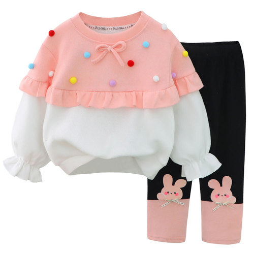 Baby girl fashionable  autumn clothes 2 and a half years old girl baby children's clothing little girl spring and autumn two-piece suit