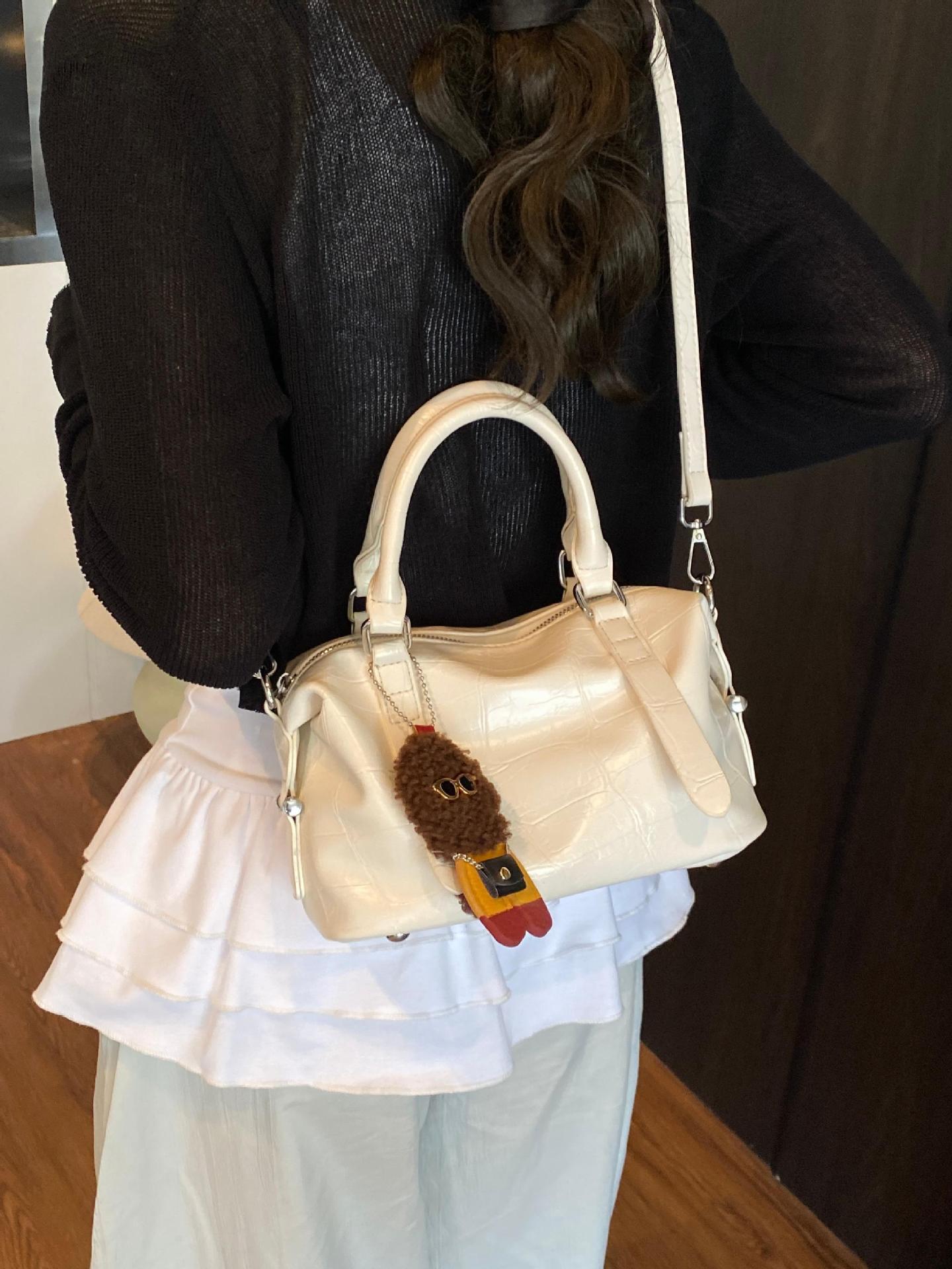 Nuevo comercio exterior transfronterizo 2025, bolso con patrón de piedra, bolso de hombro salvaje de estilo occidental para mujer, bolso de mensajero simple de moda