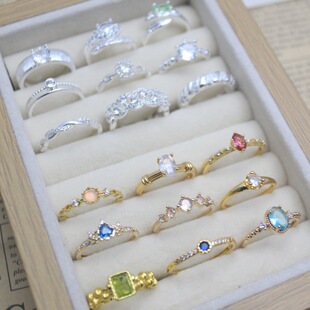 New INS Gold Color Noble Trend Dainty Rings For Women Entry