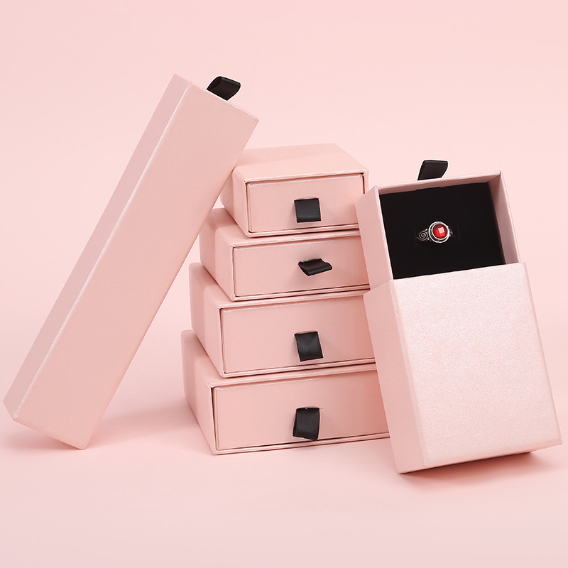Caja de joyería con cajón extraíble para guardar collares, pendientes, anillos, colgantes, pulseras y brazaletes, caja de regalo.