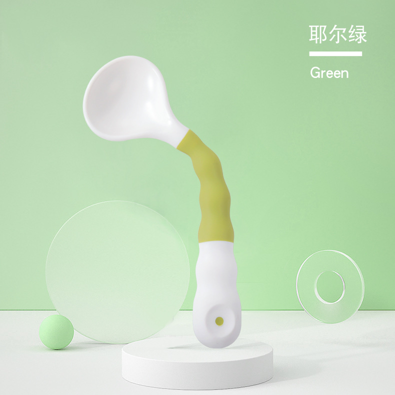 Big head soup spoon baby learn to eat training Spoon soup elbow baby complementary spoon self-feeding children's tableware