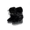 Black fur high state snow boots