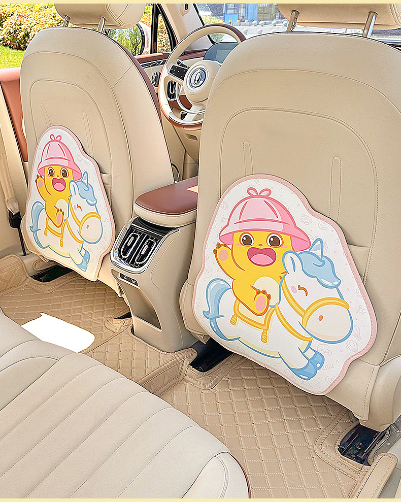 Car Seat Back Anti-Kick Pad for Kidsren in the Rear of the Car, Stain-Resistant and Anti-Wear Protective Pad, Cartoon Milk Dragon Car Decoration Good Stuff