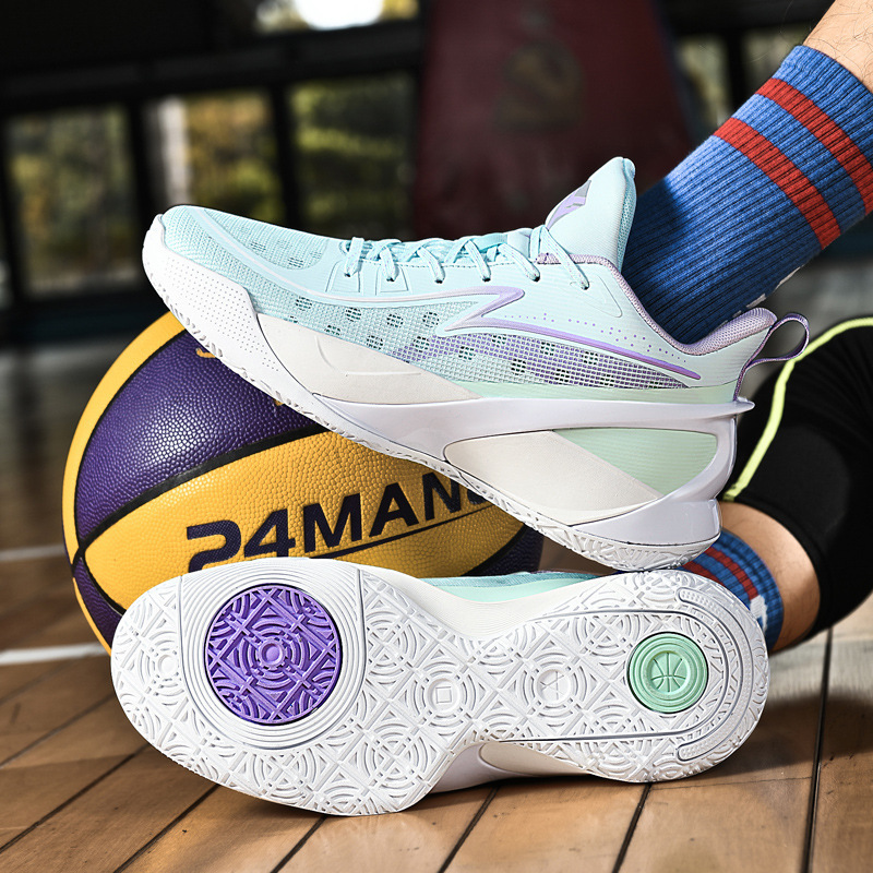 High-quality Basketball Shoes, High-top Shoes, Breathable Competition Technology, Rebound Mesh, Thick Soles, Summer Middle School Students, Spring & Fall Models