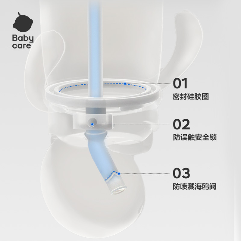 【正品包邮】babycare保温杯儿童霸王龙水杯萌趣托比不锈钢吸管杯|undefined