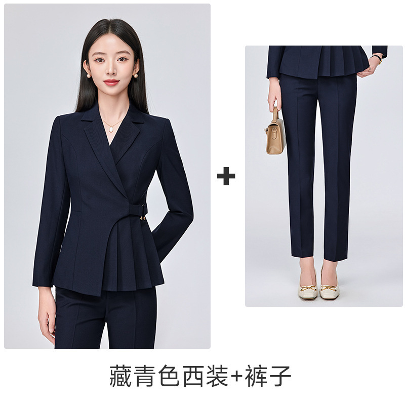 高端西装套装女2025新款高级设计感酒店珠宝店职业气质前台工作装|undefined