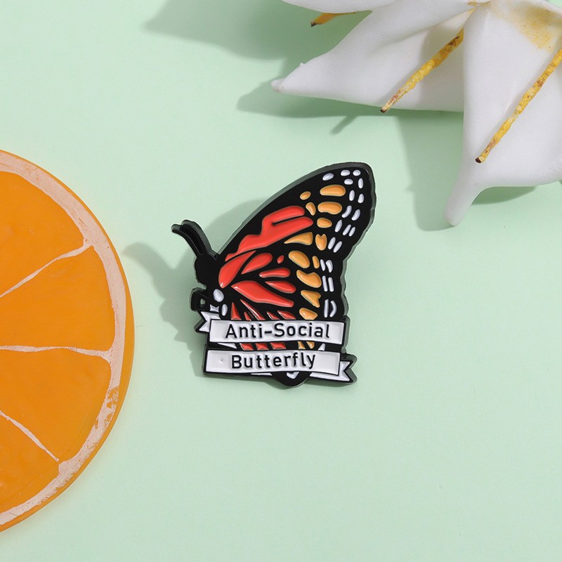 Casual, Daily Occasion Cartoon Style Pin Sunflower Butterfly Alloy Stoving Varnish Unisex Brooches