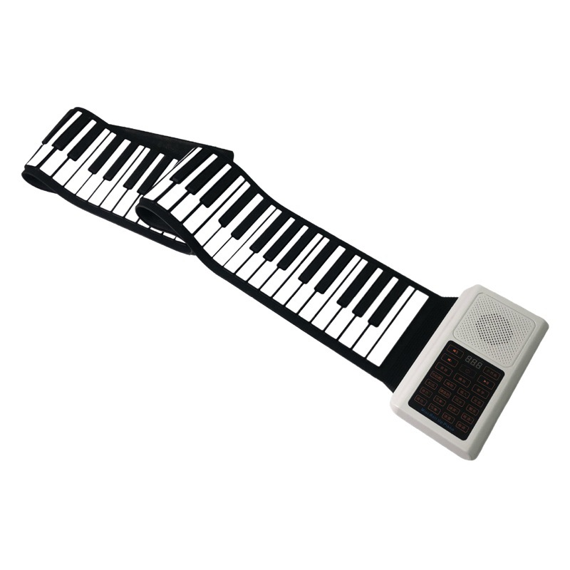 88 clave Bluetooth blanco y negro rollo de mano piano clasificación enseñanza jugando entrada teclado instrumento musical portátil juguetes para niños