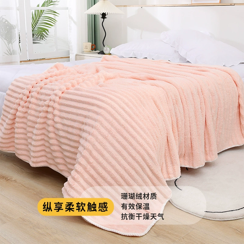Winter warm duvet, coral sheet