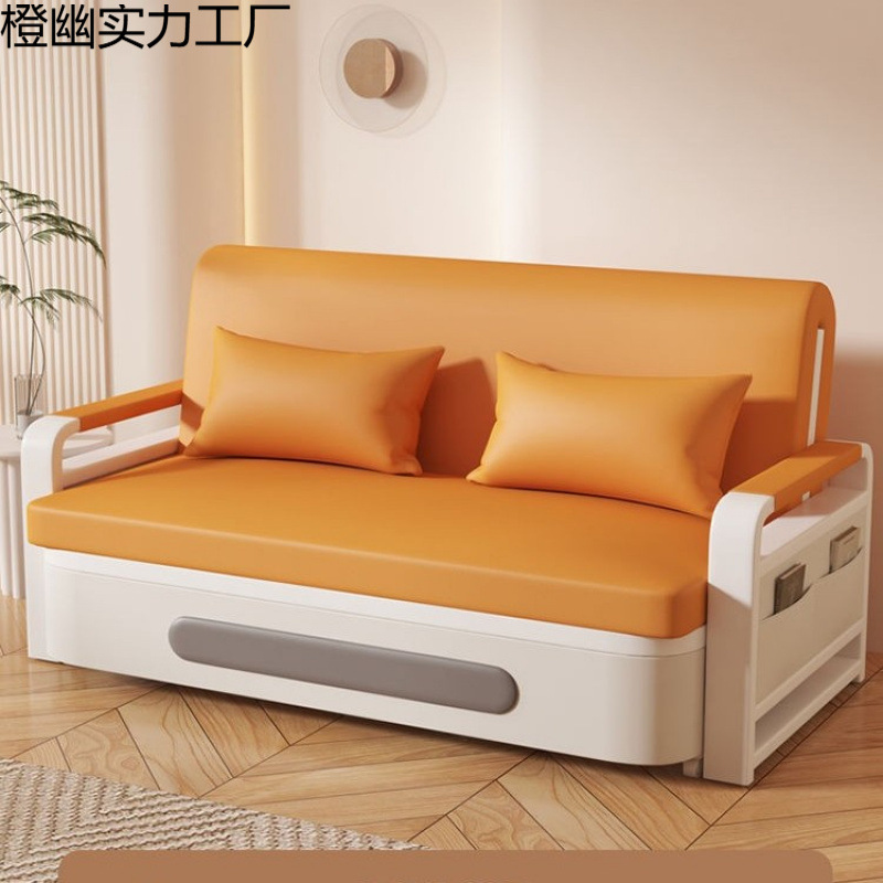 Sofa Bed Foldableing Dual-Purpose 2025 New Single Bed Small Apartment Living Room Multi-Functional Bed Technology Cloth Retractable Bed