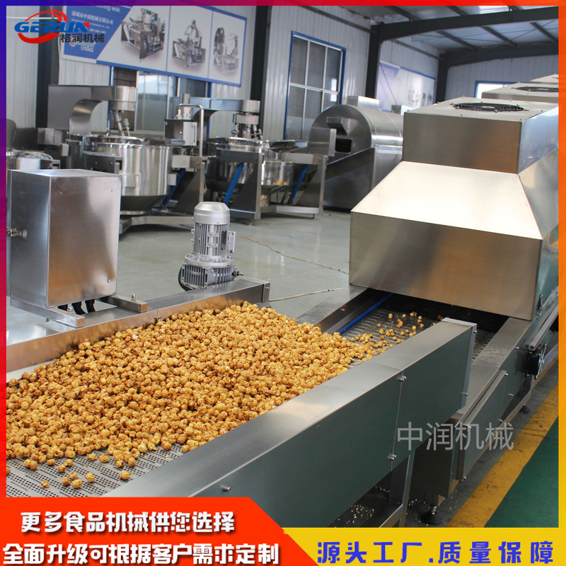 大型商用爆米花生产流水线 圆球形焦糖爆米花机 三分钟一锅全自动