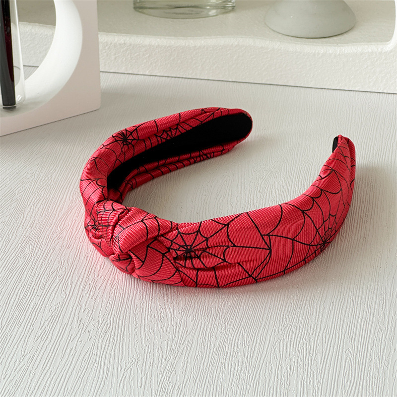 102g Weight Hair Band Hair Accessories Type 1 Piece Quantity Holiday, Festival Occasion Halloween Festival Pumpkin Pattern Women's Gender Handmade Design Classic Style Style Europe And America  New Halloween Headband Skull Pumpkin Fabric Knotted Headband Holiday Party Headdress In Stock 8