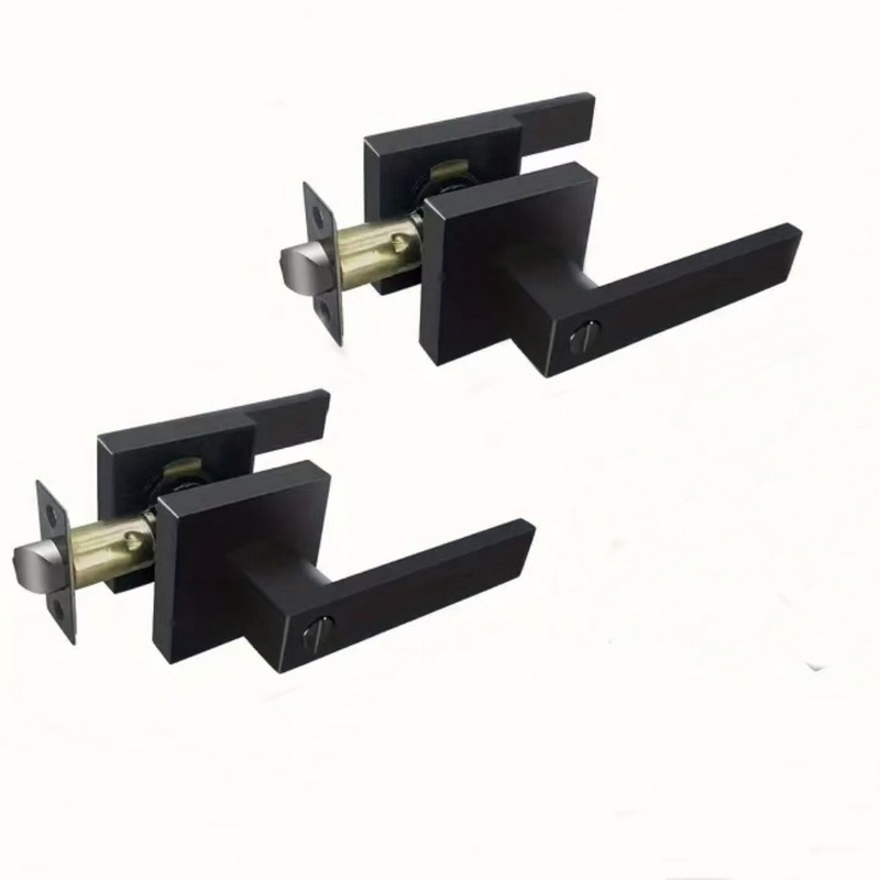 跨境BK无钥匙美式三杆锁方盖款储物室仓库卧室酒店房门锁大门锁