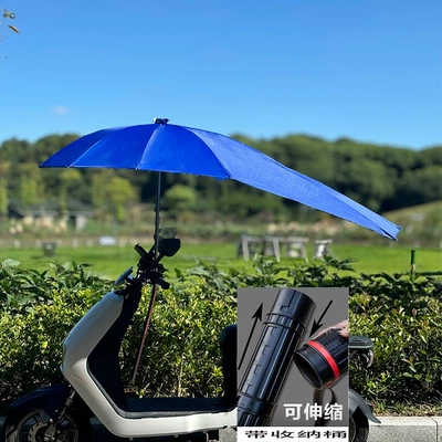 Canopy, Umbrella Stand, Delivery Bike Elektromobil üçün ön şüşə çətiri (günlük) - sapphire-blue-extended-style-silver-plastic-umbrella-a-stand-bucket-default-item