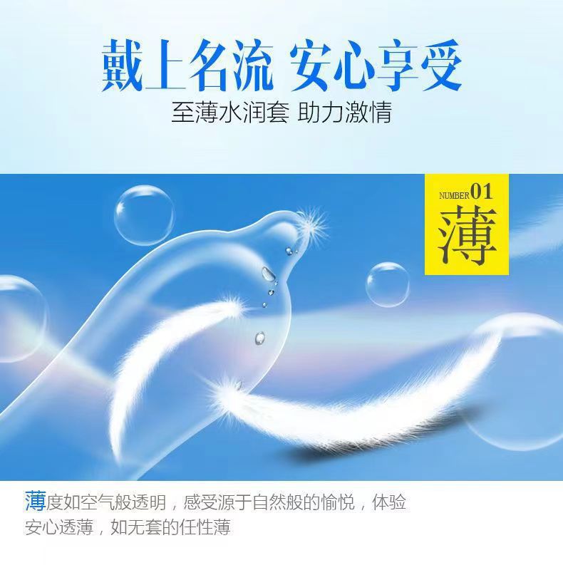 Celebrity Ultra-Thin 002 Condoms 10-Pack, Latex, Medium, Thin Design — detail image 3