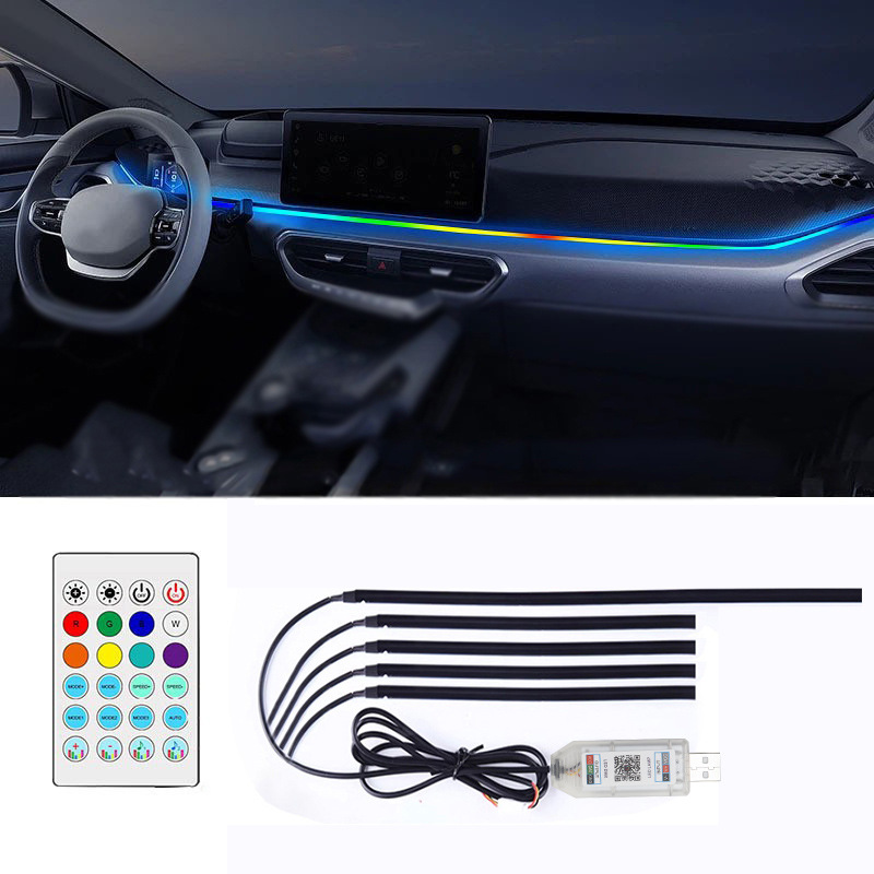 Transfronterizo exclusivo coche mágico color modificado LED acrílico faro USB instalación libre de agua Lámpara decorativa