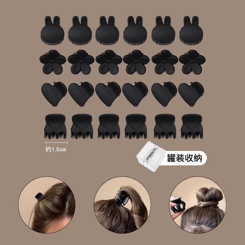 Clip de calabaza cabeza de princesa alta cola de caballo clip de garra fijo cráneo superior artefacto horquilla hembra cabeza trasera clip tocado cabeza de bola