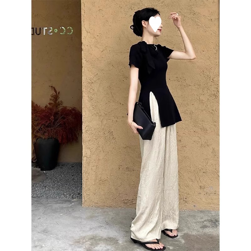 夏服は、ファッショナブルな韓国茶スタイル、ソルトスタイル、クールスタイル、レイジースタイル、リラックススタイル、年齢軽減スーツの完全なセットです。|undefined