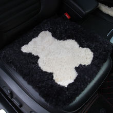 冬季汽车坐垫三件套无靠背单片短毛羊剪绒办公椅猫爪座垫保暖