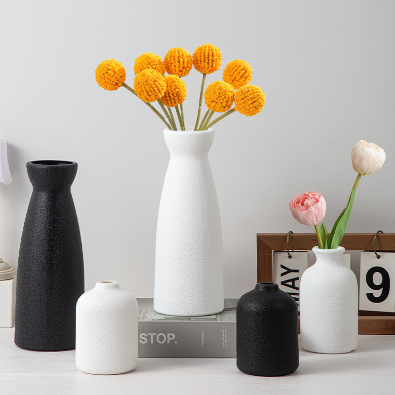 Manufacturer Wholesale Imitation Ceramic Plastic Vase Desktop Ornaments Retro Flower Vessel Small Flower Arrangement Home Accessories Hydroponic Flowers