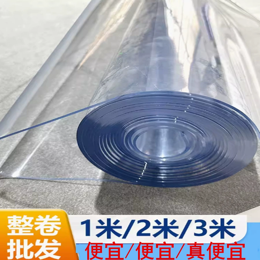 Фабричный кристаллический коврик для стола из ПВХ, полный рулон, прозрачный мягкий резиновый коврик, резиновая водонепроницаемая скатерть, защитная пленка, мягкое стекло, толстое