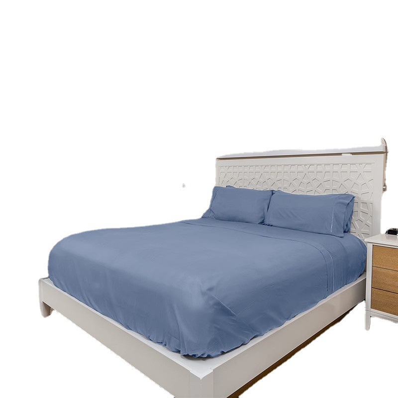 亚马逊竹纤维床单6件套欧美酒店床上用品可机洗床笠4枕套外贸定制