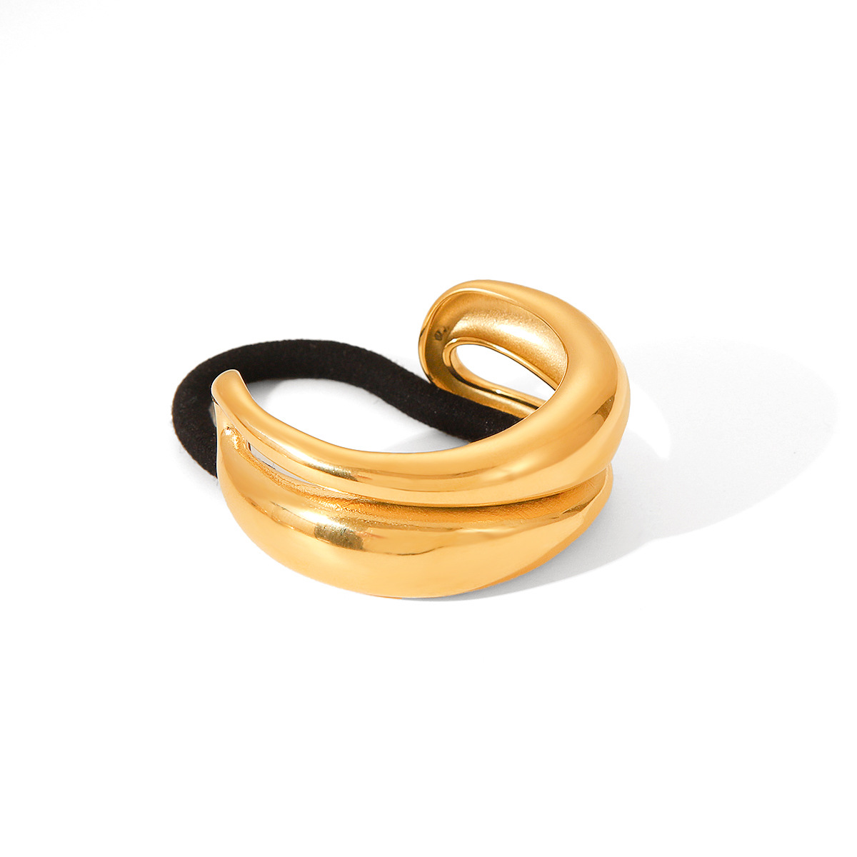 16g Weight Hair Tie Hair Accessories Type 1 Piece Quantity Holiday, Daily, Selfie Occasion Metal Material Heart Shape Pattern 2025 Spring and Summer, 2025 Autumn and Winter, All Seasons Season Women's Gender Plating Design Casual, Elegant, Lady Style Casual Elegant Lady Women's Heart Shape Metal Plating Hair Tie 5