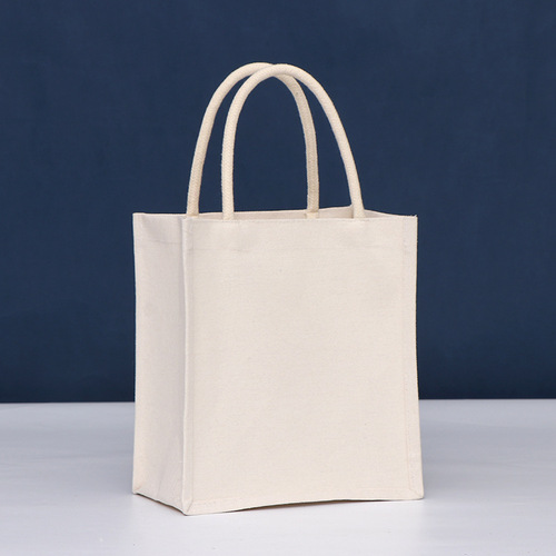 Factory supply universal jute bag, coated hand-held cotton and linen bag, single shoulder hand-held DIY linen bag printed logo 