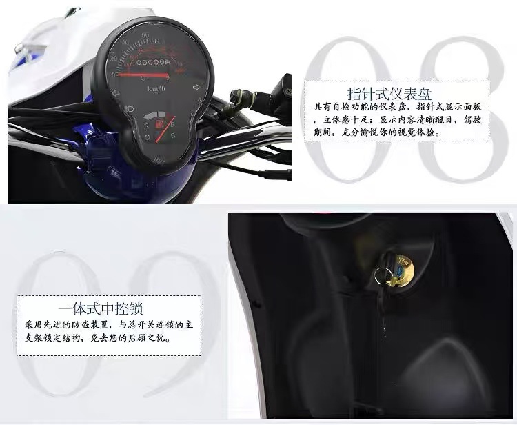 Cross-Border Exclusive Small Turtle King Fuel Scooter for Men and Women Commuting Two-Wheeled Motorcycle 125Cc Large Displacement Motorcycle