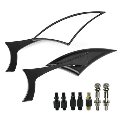 Suitable for Harley Motorcycle Motorcycle rearview mirror - black-with-harley-special-screws-another-connection