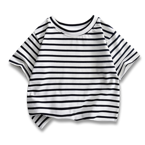 Children's short-sleeved T-shirt pure cotton medium and large children's clothing summer tops 2023 new style foreign style T-shirt children's summer clothing