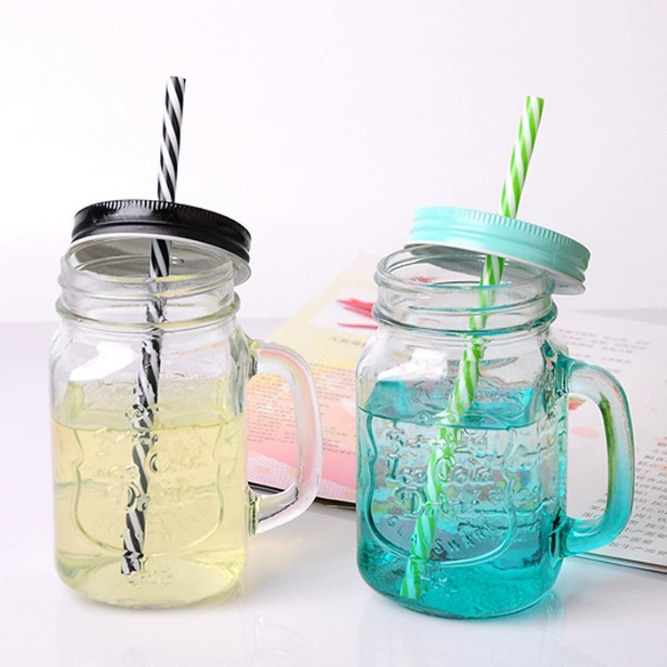 Creative fashionable straw, handle, milk tea, glass, gradient
