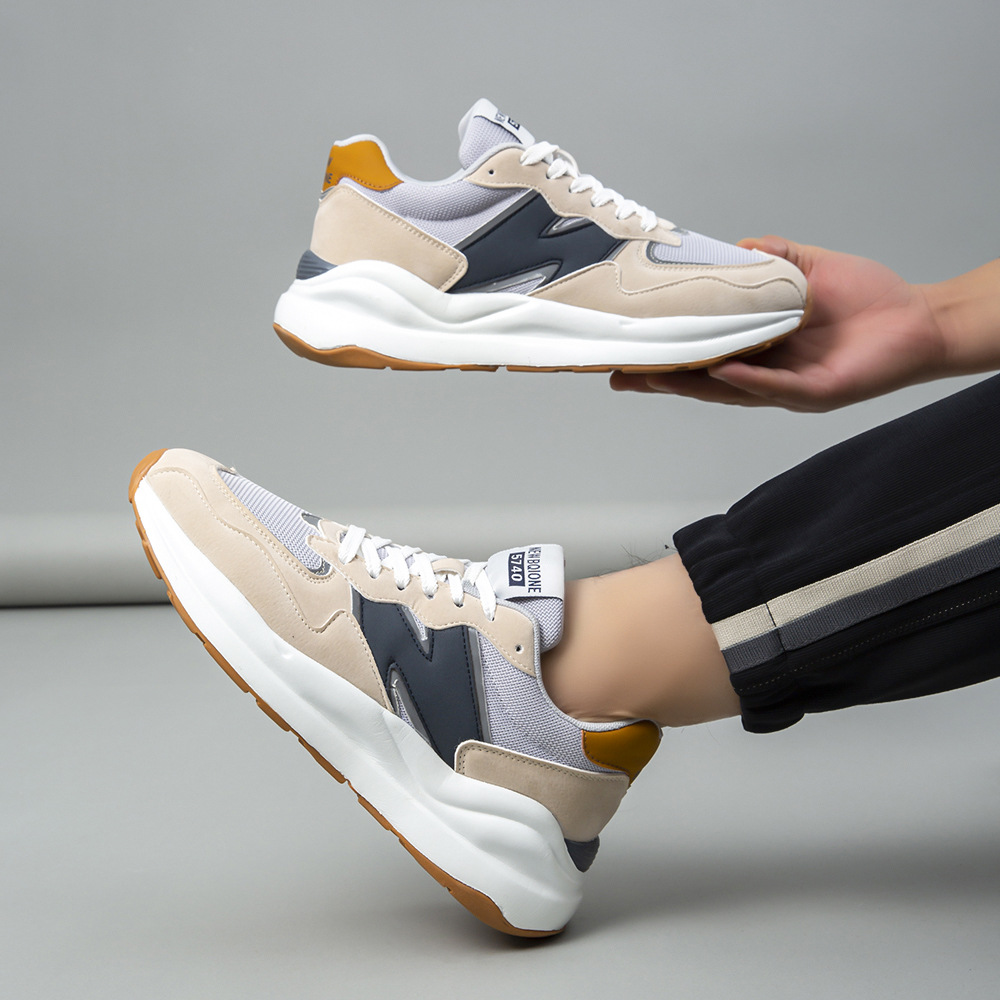 Zapatos de hombre 5740 zapatos retrógrados de moda transpirables ligeros suela gruesa desgaste pareja corriendo zapatos clásicos en forma de N