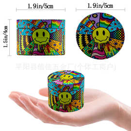 锌合金磨烟器卡通图片全包多型号40/50/63/75mm金属uv彩印研磨器