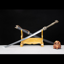 龙泉市刀剑手工锻打高锰钢锤纹唐横刀绣春刀硬宝剑外贸批发未开刃