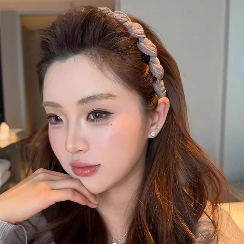 波浪发箍女2025新款洗脸专用高颅顶头箍带齿防滑压发发卡气质头饰|undefined