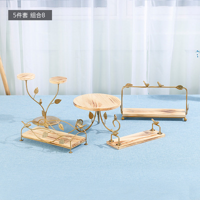 Postre de madera decoración de la Mesa traje de madera maciza de múltiples capas soporte de la torta soporte decoración de la boda apoyos bosque decoración mesa