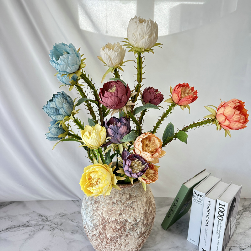 火龙花火龙果装饰仿真花店软装花艺欧式帝王花人造花批发