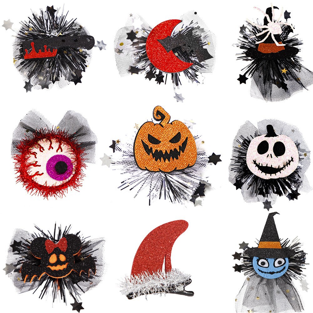 Nuevo Halloween mascota extraña calabaza gato perro tarjeta de pelo fantasma fiesta decoración tarjeta de boca de pato fantasma
