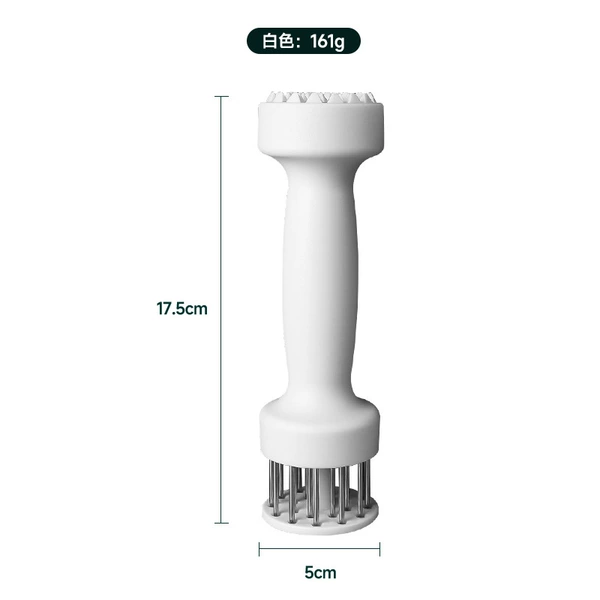 Two-in-one [Floss meat needle + meat hammer] white