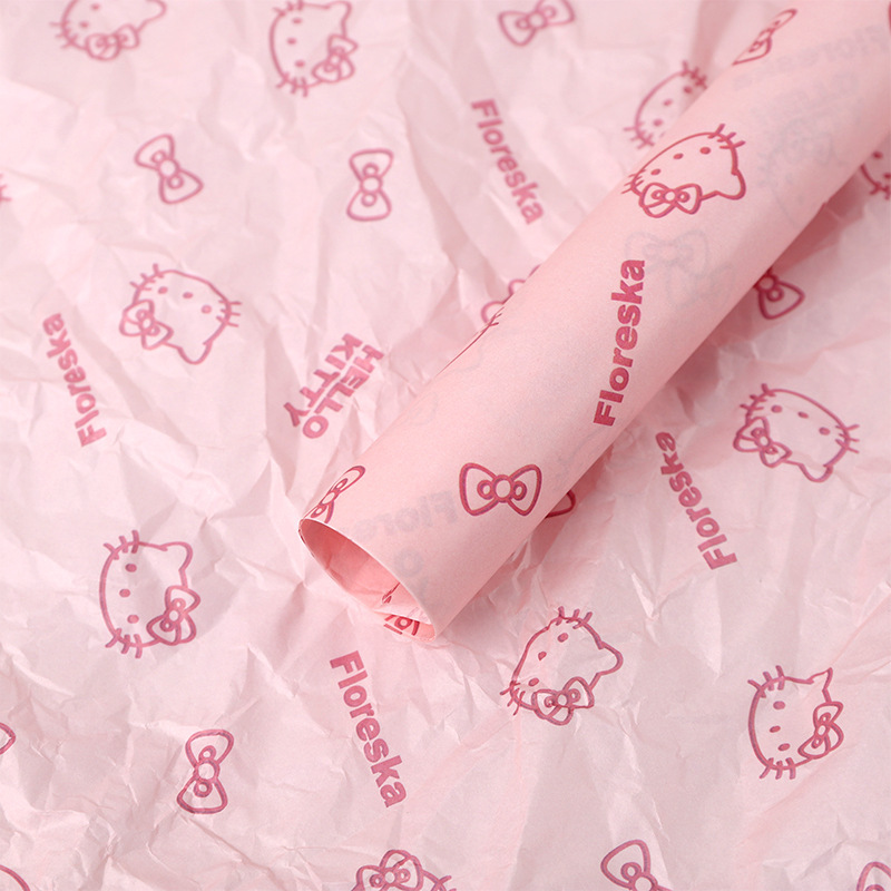 卓兰2025七夕情人节新款hello kitty包花硬卡纸纯色造型纸包装纸|undefined