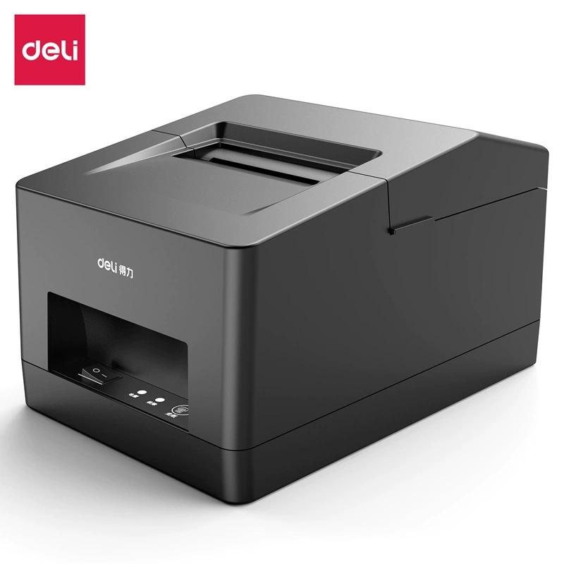 Термопринтер чеков Deli DL-5801PW (чёрный), экспресс-принтер штрихкодов и этикеток, Bluetooth, для офиса