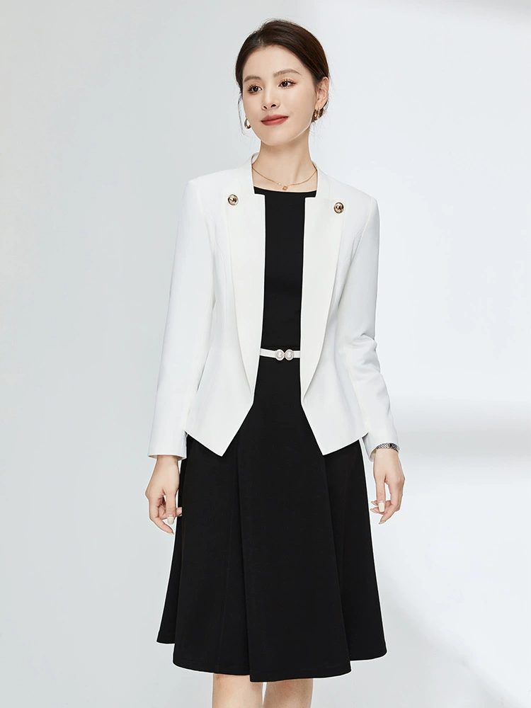 Профессиональный костюм женский белый элегантный из двух частей салон красоты отель ресепшн менеджер Рабочая одежда