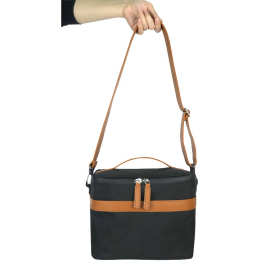 厂家直销肩带cooler lunch bag户外防漏水PEVA保温午餐野餐包